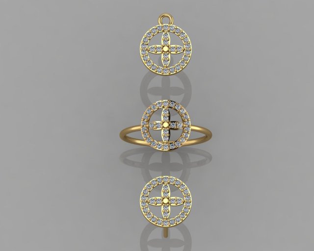gc gold cm018-diamond set 3D Принт Модель .c4d .max .obj .3ds .fbx .stl .blend 