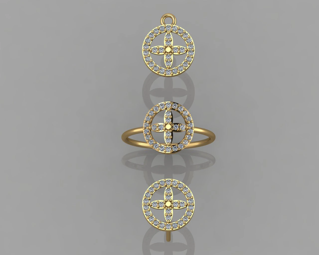 gc gold cm018-diamond set 3D Print Model .c4d .max .obj .3ds .fbx .stl .blend 