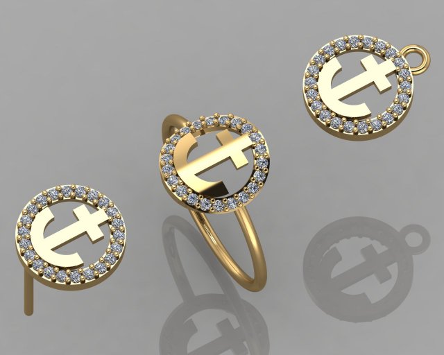gc gold cm020-diamond set 3D 打印模型 .c4d .max .obj .3ds .fbx .stl .blend 