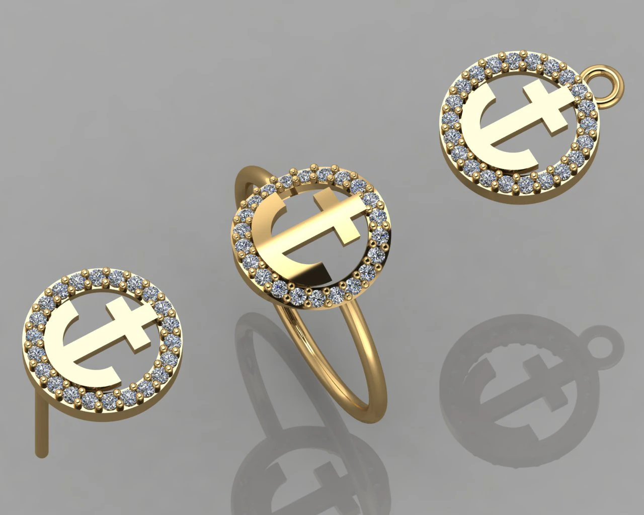 gc gold cm020-diamond set 3D Print Model .c4d .max .obj .3ds .fbx .stl .blend 