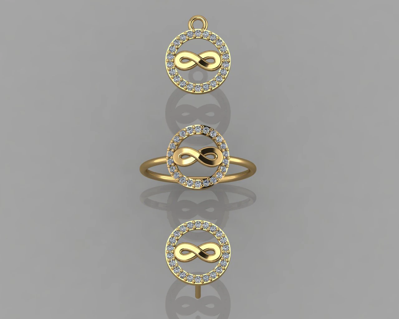 gc gold cm022-diamond set 3D Print Model .c4d .max .obj .3ds .fbx .stl .blend