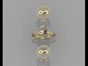 gc altın cm022-pırlanta set 3D Baskı Modeli