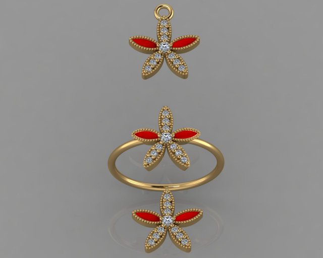 gc gold cm023-diamond set 3D 프린트 모델 .c4d .max .obj .3ds .fbx .stl .blend 