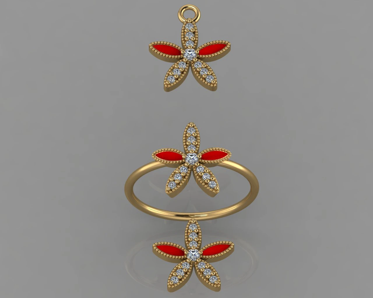 gc gold cm023-diamond set 3D Print Model .c4d .max .obj .3ds .fbx .stl .blend 