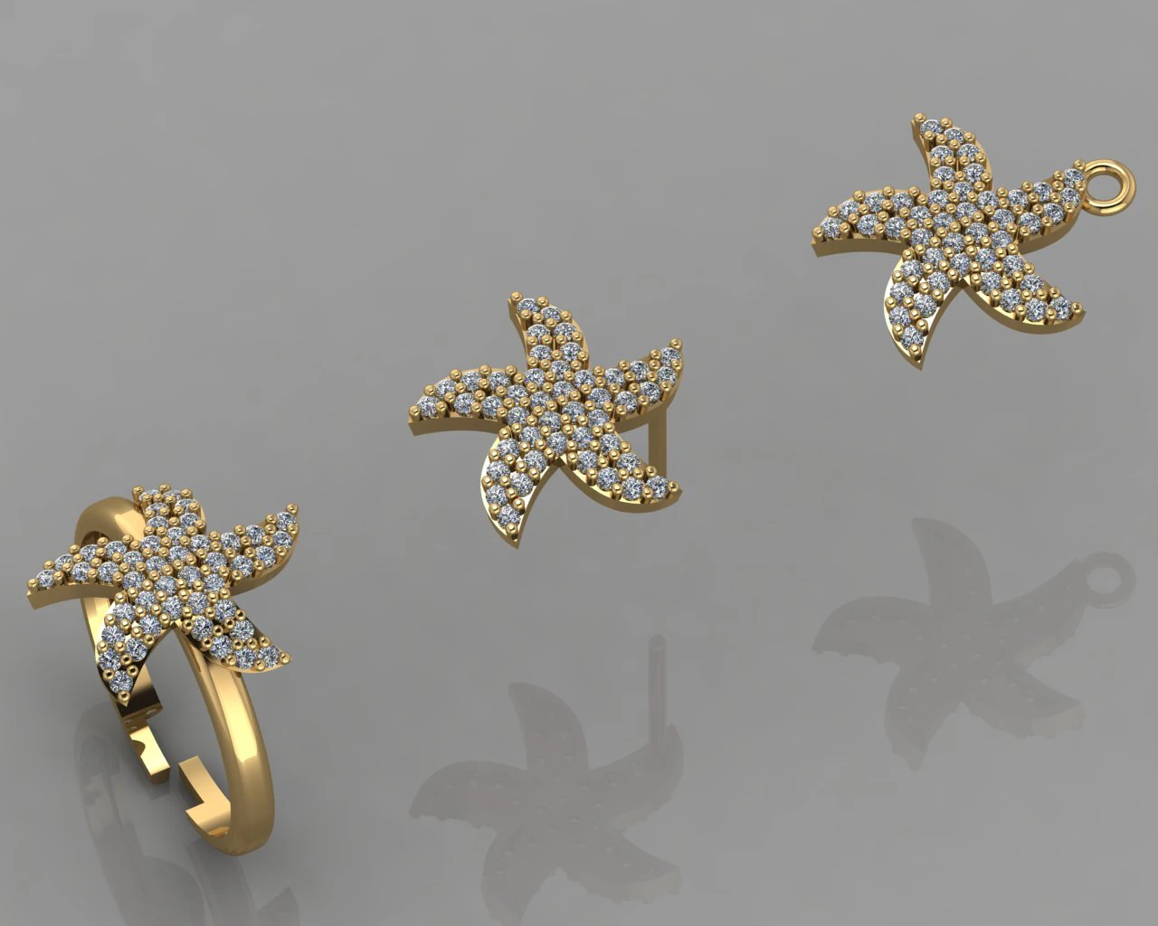 gc gold cm026-diamond set 3D Print Model .c4d .max .obj .3ds .fbx .stl .blend