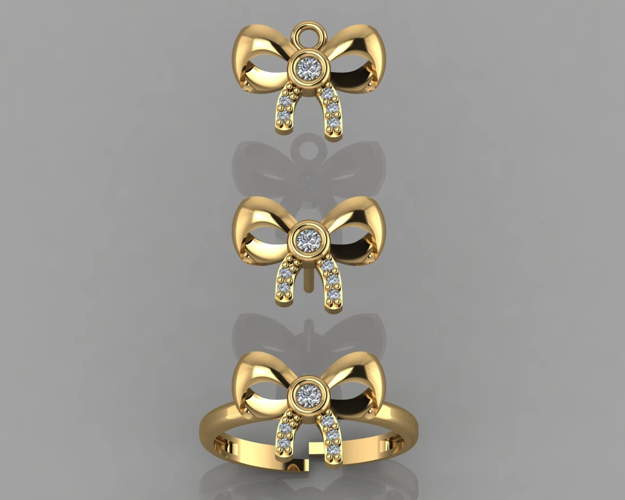 gc gold cm027-diamond set 3D Print Model .c4d .max .obj .3ds .fbx .stl .blend 