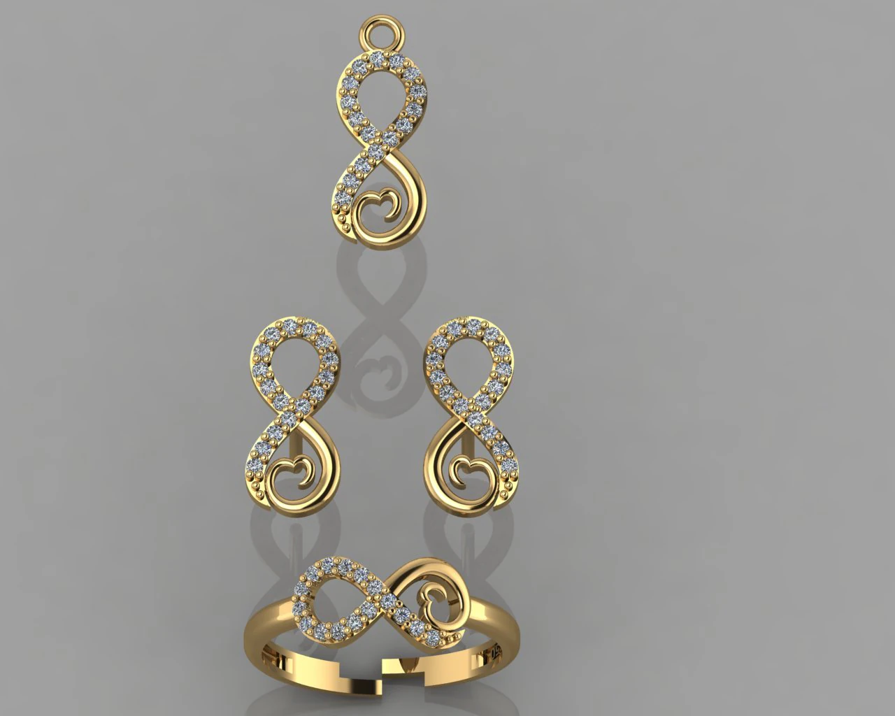 gc gold cm028-diamond set 3D Print Model .c4d .max .obj .3ds .fbx .stl .blend 