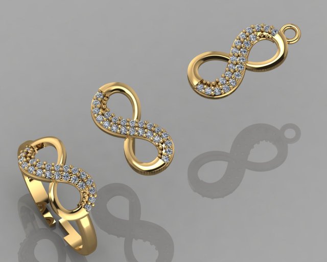 gc gold cm030-diamond set 3D 프린트 모델 .c4d .max .obj .3ds .fbx .stl .blend 