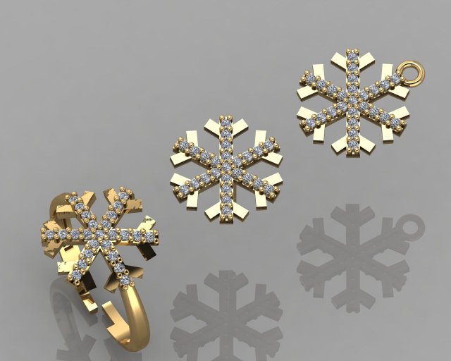 gc gold cm031-diamond set Modèles 3D en vedette .c4d .max .obj .3ds .fbx .stl .blend 