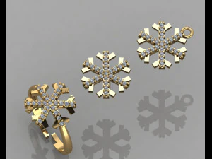 gc or cm031-ensemble de diamants Modèles 3D en vedette