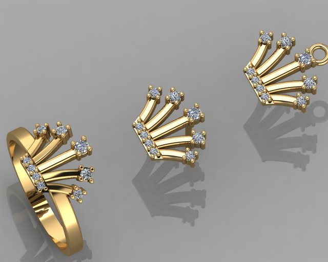 gc gold cm032-diamond set Model do druku 3D .c4d .max .obj .3ds .fbx .stl .blend 