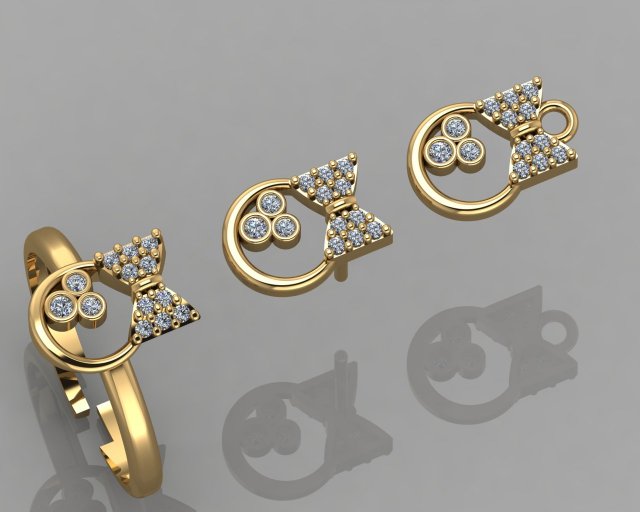 gc gold cm034-diamond set 3Dプリントモデル .c4d .max .obj .3ds .fbx .stl .blend 