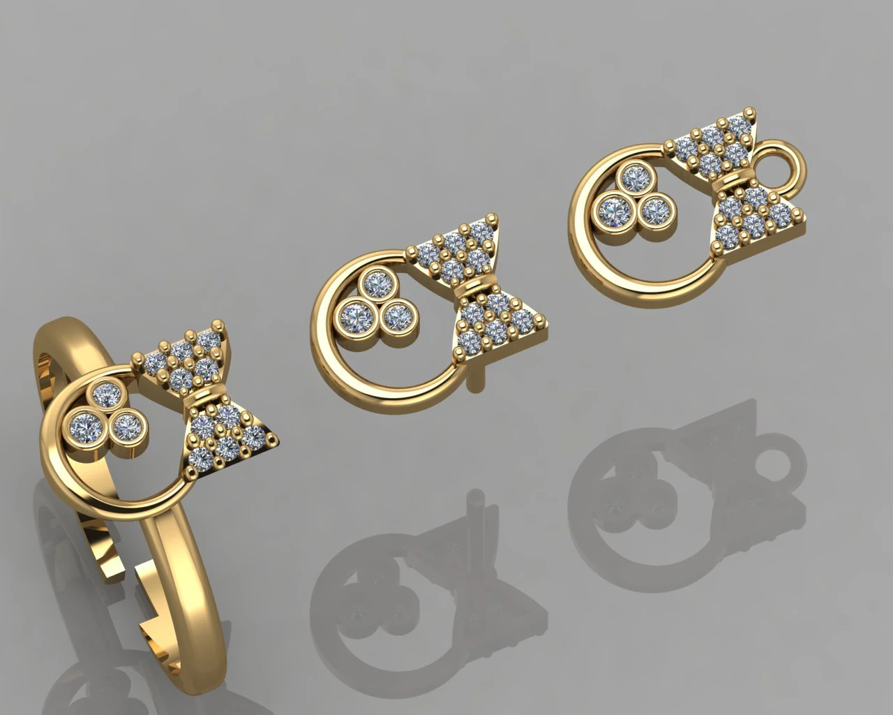 gc gold cm034-diamond set 3D Print Model .c4d .max .obj .3ds .fbx .stl .blend