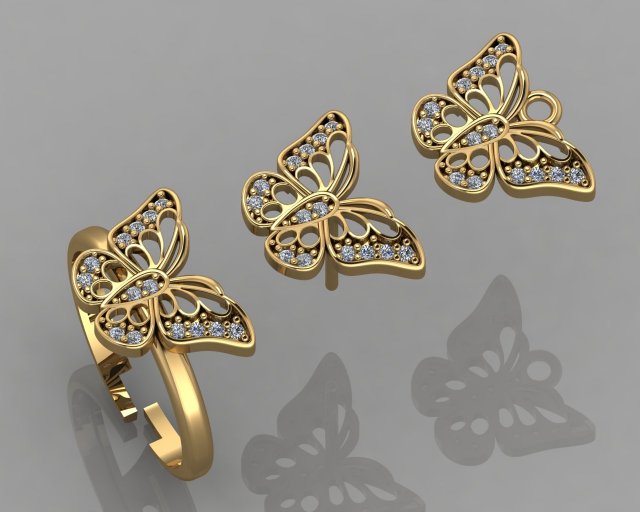 gc gold cm035-diamond set 3D-printmodel .c4d .max .obj .3ds .fbx .stl .blend 