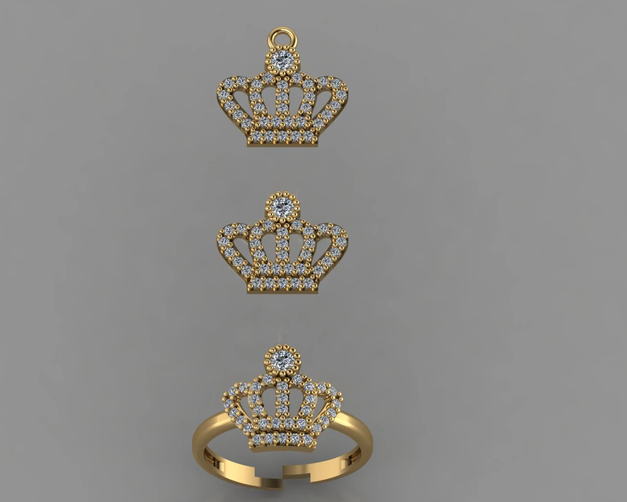 gc gold cm036-diamond set 3D Print Model .c4d .max .obj .3ds .fbx .stl .blend 