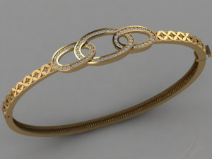 gc gold brc004- diamond bracelet 3D Print Model