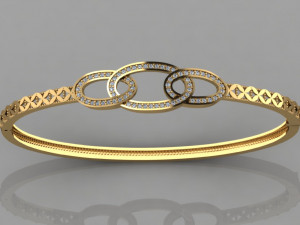gc gold brc004- diamond bracelet Model do druku 3D