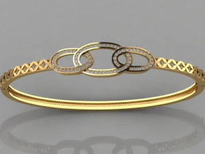 gc gold brc004- diamond bracelet 3D Print Model