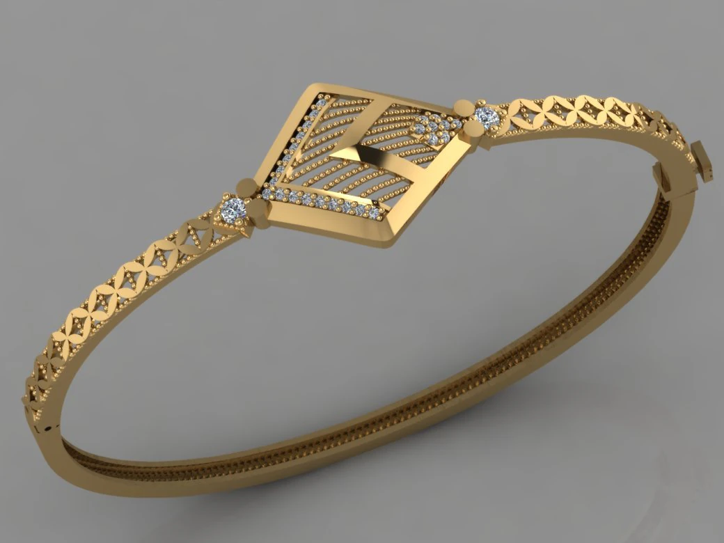gc gold brc06- diamond bracelet 3D Print Model .c4d .max .obj .3ds .fbx .stl .blend 