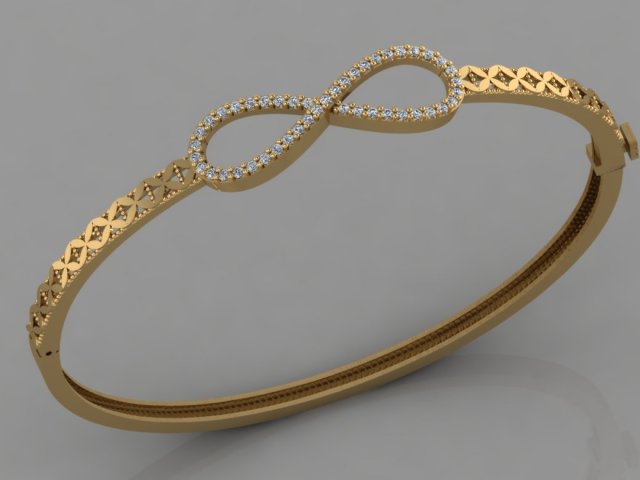gc gold brc07- diamond bracelet 3D Принт Модель .c4d .max .obj .3ds .fbx .stl .blend 
