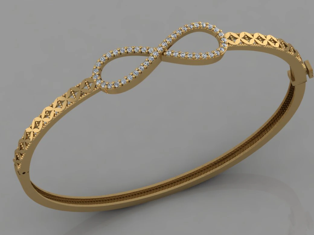gc gold brc07- diamond bracelet 3D Print Model .c4d .max .obj .3ds .fbx .stl .blend 