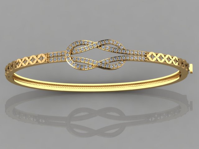 gc gold brc008- diamond bracelet 3D Baskı Modeli .c4d .max .obj .3ds .fbx .stl .blend 