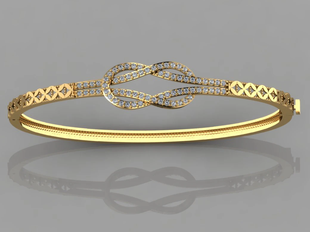 gc gold brc008- diamond bracelet 3D Print Model .c4d .max .obj .3ds .fbx .stl .blend 