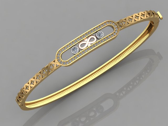 gc gold brc012- diamond bracelet Modelo de Impressão 3D .c4d .max .obj .3ds .fbx .stl .blend 