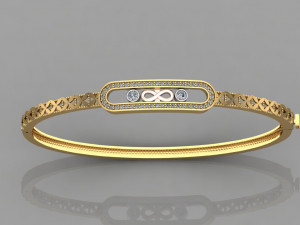gc gold brc012- diamond bracelet Modelo de Impressão 3D