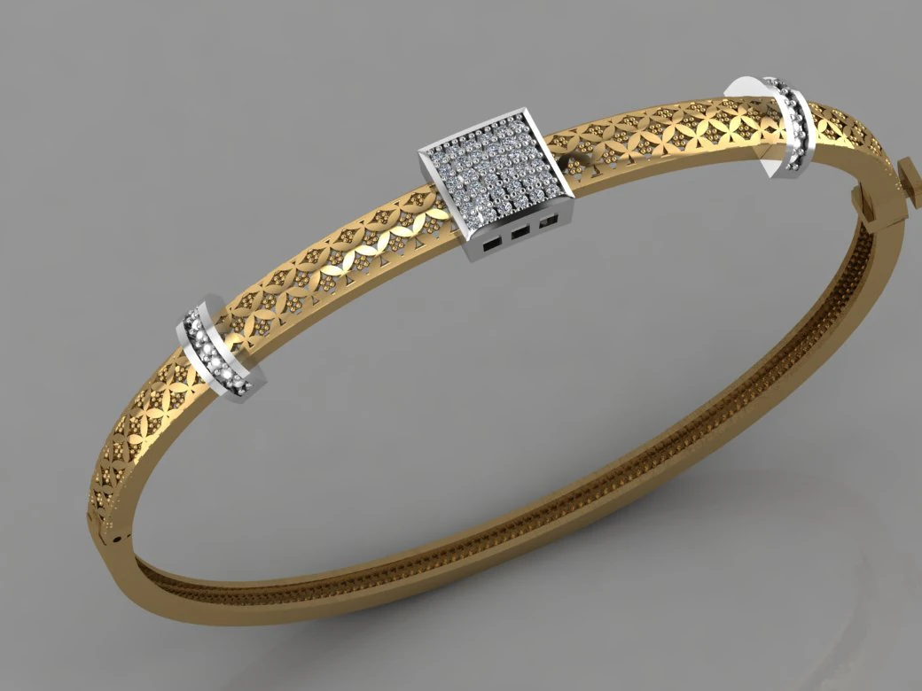 gc gold brc013- diamond bracelet 3D Print Model .c4d .max .obj .3ds .fbx .stl .blend 