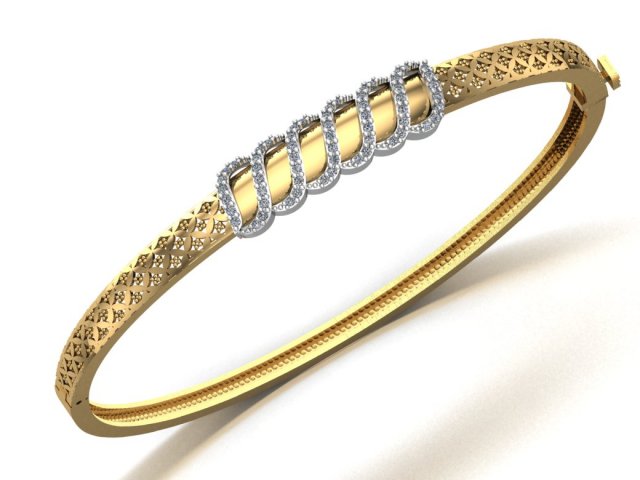 gc gold brc017-diamond bracelet 3D प्रिंट मॉडल .c4d .max .obj .3ds .fbx .stl .blend 