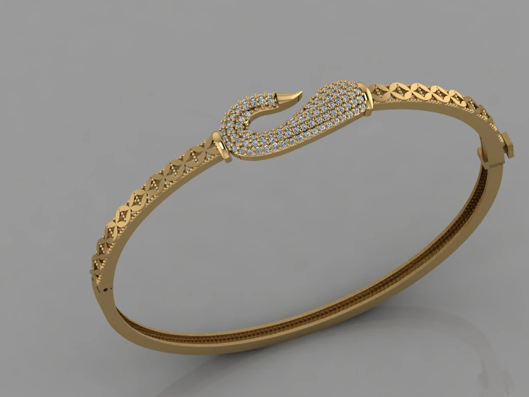 gc gold brc018-diamond bracelet 3D Print Model .c4d .max .obj .3ds .fbx .stl .blend 