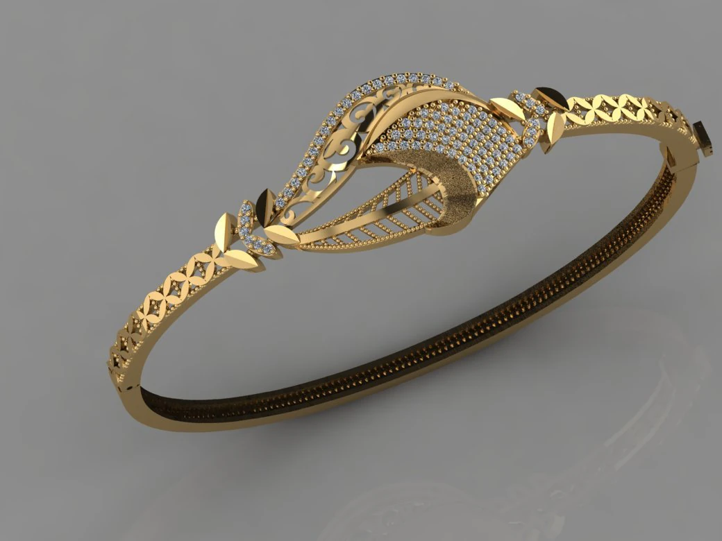 gc gold brc019- diamond bracelet 3D Print Model .c4d .max .obj .3ds .fbx .stl .blend 