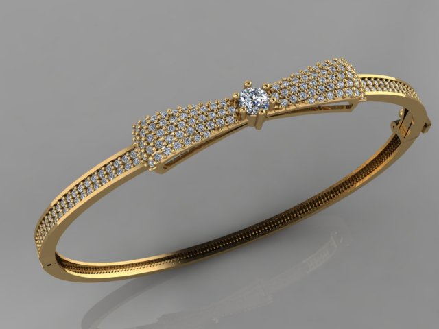 gc gold brc022- diamond bracelet 3D 打印模型 .c4d .max .obj .3ds .fbx .stl .blend 