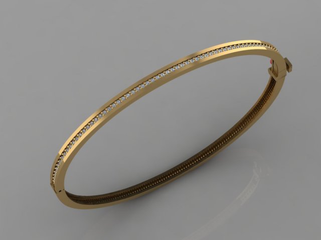 gc gold brc023- diamond bracelet 3D Print Model .c4d .max .obj .3ds .fbx .stl .blend 
