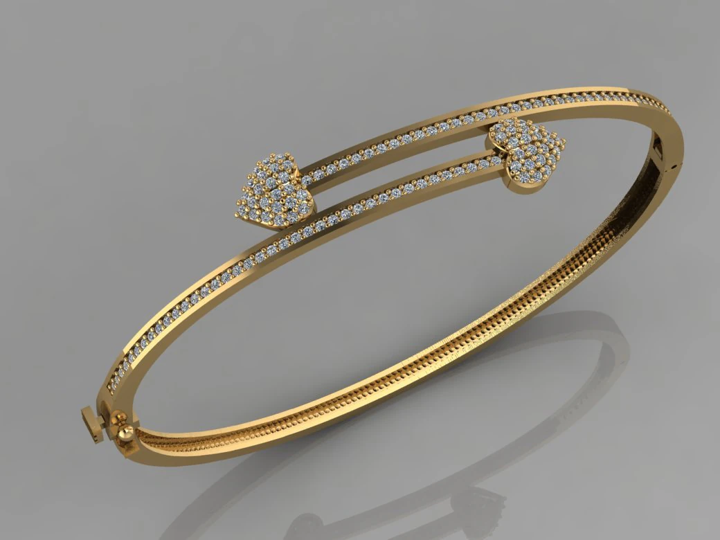 gc gold brc024- diamond bracelet 3D Print Model .c4d .max .obj .3ds .fbx .stl .blend 