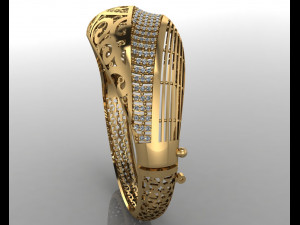 gc gold brc028- diamond bracelet Modello di stampa 3D