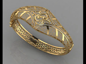 GC ゴールド BRC029- ダイヤモンド ブレスレット 3Dプリントモデル