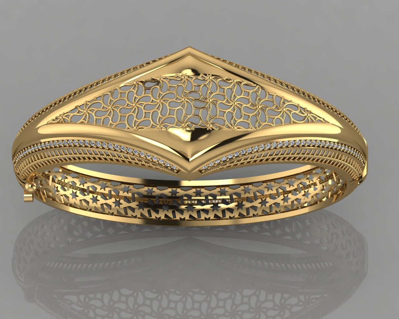 gc gold brc031- diamond bracelet 3D Print Model .c4d .max .obj .3ds .fbx .stl .blend