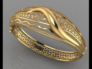 gc gold brc032- diamond bracelet 3D 프린트 모델