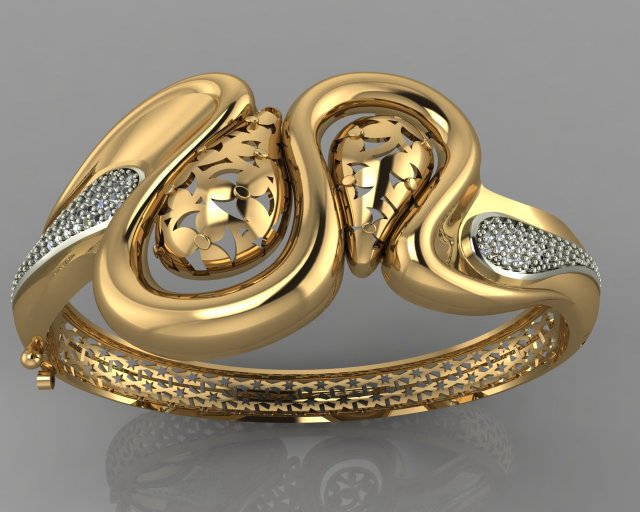 gc gold brc039- diamond bracelet 3D Print Model .c4d .max .obj .3ds .fbx .stl .blend 