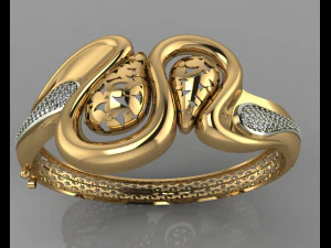 gc goud brc039- diamanten armband 3D printmodel