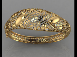 gc gold brc041- diamond bracelet 3D 打印模型