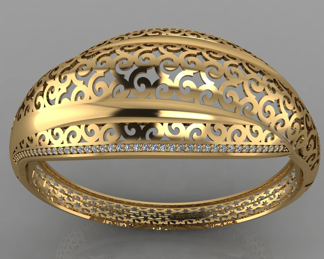 gc gold brc042- diamond bracelet 3D Print Model .c4d .max .obj .3ds .fbx .stl .blend 