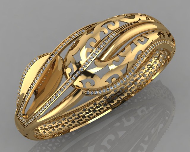 gc gold brc043-diamond bracelet Modèles 3D en vedette .c4d .max .obj .3ds .fbx .stl .blend 