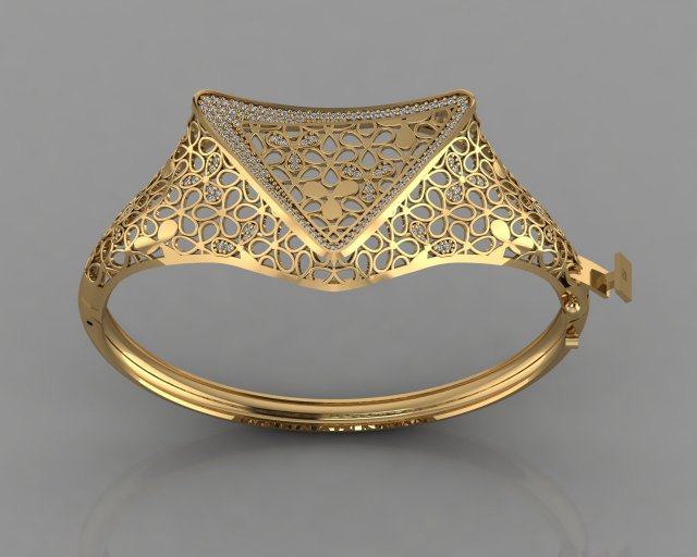gc gold brc044-diamond bracelet Modelo de Impressão 3D .c4d .max .obj .3ds .fbx .stl .blend 