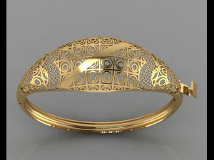 gc金brc045-钻石手链 3D 打印模型