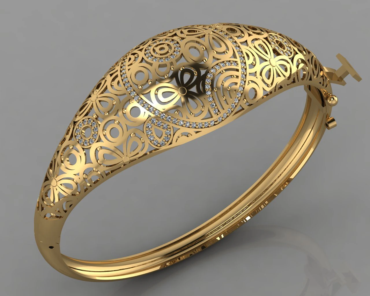 gc gold brc046-diamond bracelet 3D Print Model .c4d .max .obj .3ds .fbx .stl .blend 