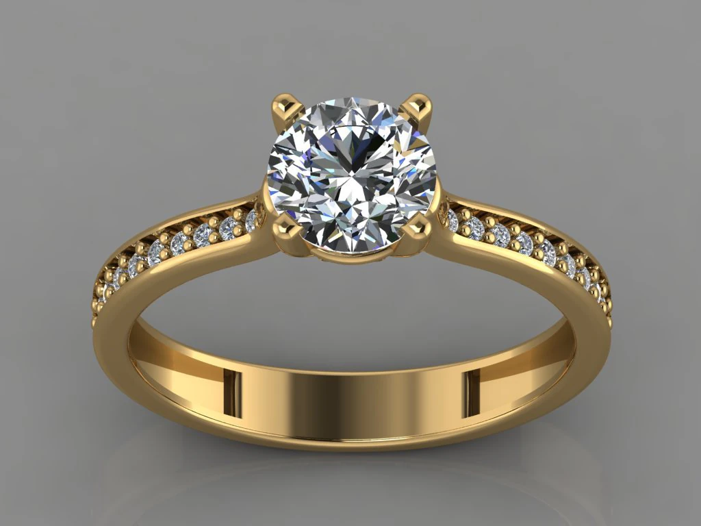 gc gold t001 - diamond set 3D Print Model .c4d .max .obj .3ds .fbx .stl .blend