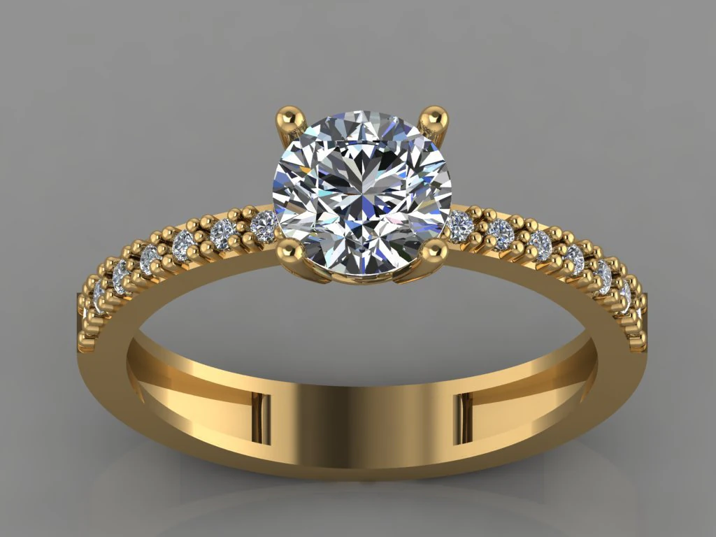 gc gold t002 - diamond set 3D Print Model .c4d .max .obj .3ds .fbx .stl .blend